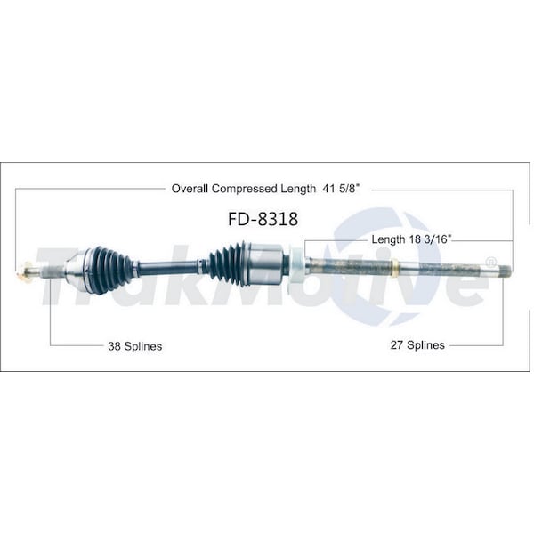 Surtrack Axle Cv Axle Shaft, Fd-8318 FD-8318 - main